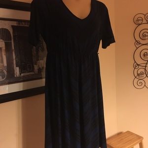 Torrid Cobalt and Black V neck T-shirt dress sz 2